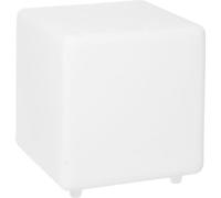 Cube solaire lumineux - LUMISKY - CASY - H30 cm - Tabouret table basse - LED blanc et multicolore