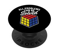 Cube Speed Cubing Puzzle Master Tous Les problèmes Peuvent être résolus PopSockets PopGrip Adhésif