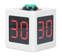 Cube Timer, Gift Digital Shot Timer with Alarm for Special Poker 3 Buttons (Blanc)