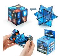 Cube Transformable, 2 en 1 Cube Magique du Ciel étoilé Cube Infini Cube Transformant Jouet Anti-Stress, Jouet Enfant 8 9 10 11 Ans Garcon Fille, Jeu éducatif Infinity Cube Cadeaux
