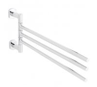 Cube Way Porte-serviette en laiton avec 3 bras pivotants, Chrome (SPI20)