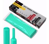 CUBEFELLER Gaine thermorétractable imperméable de 4,8 mm, 6,1 m, certifié UL, tube thermorétractable doublé adhésif 3:1 de qualité marine, scellant isolant, résistant à l'huile et à l'usure, vert