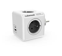 CubeNest Multiprise Power Cube avec USB A+C PD 20 W | Fonction de Charge Rapide innovante 16A/250V | Cube de Prise Compact avec Options de Charge polyvalentes | Idéal pour Le Bureau, la maiso