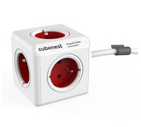 CubeNest Power Cube Bloc multiprise, 1,5 m, 5 Prises, avec Station de Montage, Design Red Dot, sécurité Enfant, 16 A/250 V, pour Un Placement Flexible au Bureau et à la m