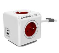 Cubenest Power Cube Multiprise Extended USB A+C PD 20W 1,5m | Bloc multiprise innovant avec fonction de charge rapide et station de montage | Utilisation flexible, sécurité enfant (pays :