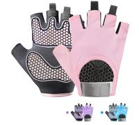 CubePlug Boys Girls Non-Slip Cycling Gloves Half Finger - Padded Grips Palm for Unisex Children, Ideal for Summer Riding, MTB, Bike, Sports, Hiking, Climbing, and Gym