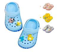 CubePlug Sabots pour enfants - Chaussons d'été pour garçons et filles - Sandales de plage pour tout-petits - Tailles 38-46 - Vêtements d'été parfaits pour vos enfants, bleu, 15 UK