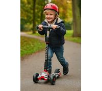 CUBERRO 3 Wheel Toddler Scooter for Kids Ages 3-8 Years Old Boy Girl, Foldable Kids Scooter with 4 Adjustable Height, Extra-Wide Childrens Kick Scooter (Red and White)