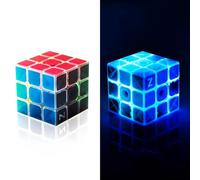 Cuberspeed Cube de vitesse fluorescent lumineux 3 x 3 cm phosphorescent - Cube magique lumineux - Jouet casse-tête - Puzzles IQ