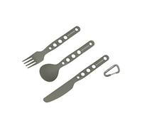 Cubertería metálica Alphaset 3pc Cutlery Set gris anodizado