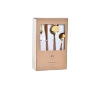 CUBERTERIA SET 16 INOX 3X2,4X21 2MM DORADO