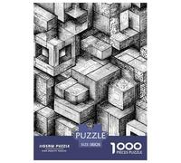 Cubes 3D Puzzles 1000 Pieces Cadeau Unique Bloc Jeu Éducatif Défi Jouet À De Qualité Supérieure Peinture Art pour Adultes Et Enfants 38x26cm/1000pcs