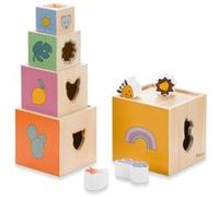 Hauck Cubes empilables bébé Stack N Raise – Bois certifié FSC® dès 1 an