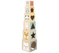 Janod Pyramide Pure 6 blocs – Multicolore – Pour enfants