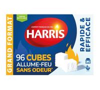 Cubes allume-feu - Harris - 96 cubes - Sans odeur - Sans fumée - Matériaux naturels