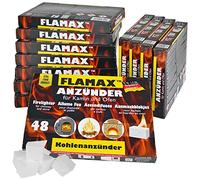Cubes Allume-Feu Rapide Longue Barbecue BBQ Cheminee 48x Flash, Quantité:12 Paquets = 576 Cubes
