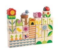 Cubes & Blocs à empiler 24 pièces en bois 'Au Jardin' Tender Leaf T