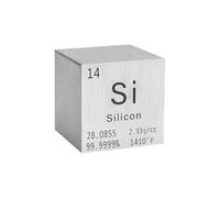 Cubes d’Éléments Cubes Métalliques 0.39in/10mm pour Collections d’Éléments Matériaux d’Expérimentation de Laboratoire-14 Silicon (Si)