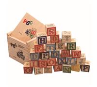 Cubes d'alphabet éducatif - Bloc de Construction en Bois Classique, Apprentissage des empilables | Numéro de Lettre Ensemble Kit de démarreur de Formes de Jeu Durable pour Le développement cog
