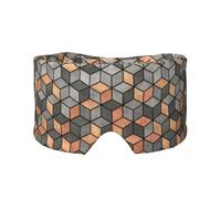 Cubes de béton et de cuivre,Masque pour les yeux bloquant la lumière Cache-yeux et cache-oreilles pour le sommeil