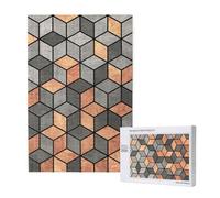 Cubes de béton et de cuivre,Puzzle Familial en Bois de 1 000 pièces pour Adultes et Adolescents