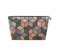 Cubes De Béton Et De Cuivre, Trousse de Toilette Trousse de Maquillage Sac à cosmétiques Trousse de Toilette de Voyage Portable