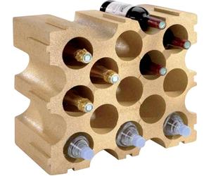 Cubes de bouteilles jusqu'à Ø 92 mm pour 15 bouteilles, Terracotta B229V