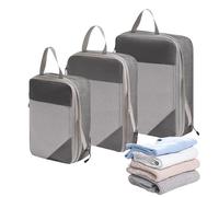 Cubes de Compression pour Emballage | Organisateur de Voyage Compact pour Valise | Organisateur Portable pour Cabinet Valise Camping Croisière Avion Sac à Dos Collège