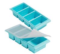 Cubes de congélation,Bacs de conservation réutilisables à 2/4 alvéoles | Bacs à Glaçons pour Conservation Aliments en Silicone | Pour bouillon, soupe, lasagne, préparation repas, cuisson, congélation,