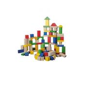 Cubes De Construction En Bois Lot De 100 Pièces