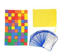 Cubes de couleur éducatifs en bois, cubes de centimètres de couleur pratiques pour apprendre à compter, 120 œuvres (d'art) blocs de 1 pouce avec rangement, cubes d'apprentissage