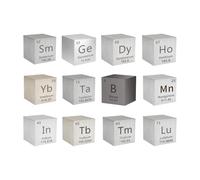 Cubes de Densité pour la Science Cubes Métalliques 0.39in/10mm 12pcs Set pour l’Investigation de la Densité la Gravité Spécifique la Chaleur Spécifique les Activités-C F Mg Al Ti V Cr Fe Co Ni Cu Zn