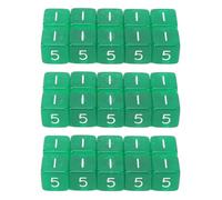 Cubes de dés à 6 côtés à Angle Droit en Plastique coloré Transparent pour Jeux de société, Jeux mathématiques, activités éducatives, 30 pièces (Vert)