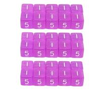 Cubes de dés à 6 côtés à Angle Droit en Plastique coloré Transparent pour Jeux de société, Jeux mathématiques, activités éducatives, 30 pièces (Violette)