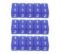 Cubes de dés à 6 côtés à Angle Droit en Plastique coloré Transparent pour Jeux de société, Jeux mathématiques, activités éducatives, 30 pièces (Bleue)