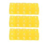 Cubes de dés à 6 côtés à Angle Droit en Plastique coloré Transparent pour Jeux de société, Jeux mathématiques, activités éducatives, 30 pièces (Jaune)