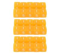 Cubes de dés à 6 côtés à Angle Droit en Plastique coloré Transparent pour Jeux de société, Jeux mathématiques, activités éducatives, 30 pièces (Orange)