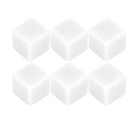 Cubes de Dés Vierges, 6pcs Hexaèdre Bricolage personnalisé Jeu de Dés Vierges à Angle Droit pour Salle de Classe (Blanc)