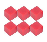 Cubes de Dés Vierges, 6pcs Hexaèdre Bricolage personnalisé Jeu de Dés Vierges à Angle Droit pour Salle de Classe (Rouge)
