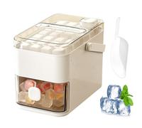 Cubes de glace avec couvercle et conteneur de collecte | Sans BPA, avec un bouton-poussoir pour un desserrage facile | Bol à glace pour les cocktails, le vin, le café et les boissons | Propre et sûr