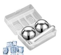 Cubes De Glace En Acier Inoxydable, Roches Réutilisables Rondes 5.5 Cm Pour Whisky, Cuisine Pour Fête Camping Cocktail Vin Bière