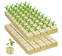 Cubes de laine de roche, cubes de culture hydroponique, substrat de culture sans sol pour la croissance des plantes (30 x 30 x 40 mm)