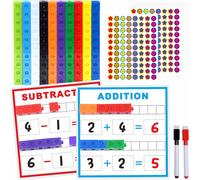 Cubes de Liaison mathématiques,Manipulateurs avec Cartes d'activité, Cube de liaisonCompteurspour Les Enfants, Activités d'apprentissage à la Maternelle