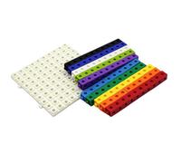 Cubes De Liaison Multicolores En Plastique, 10 Couleurs, Avec Planche, Jouets Préscolaires, 100 Pièces