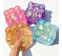 Cubes de Maltose Souples et Lumineux, Jouet à Presser Anti-Stress, Cubes de Maltose Colorés pour Décompression, Cadeaux 1pc-4.5cm Purple