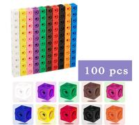 Cubes De Mathématiques Montessori Pour Enfant,Jouets Géométriques,Comptage,Lien,Décennie S À Pression,Jeux D'empilage,Entraînement De La Motricité Fine,Jouets Sensoriels - Type B