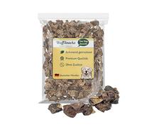 Cubes de poumon de bœuf pour chiens I 1 kg I Poumon de bœuf séché petit I Friandises d'entraînement pour chien I Poumon de bœuf séché | Faible en gras I Friandises de Wuffsnacks