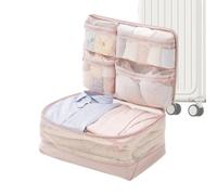 Cubes de pour le rangement Organisateur de vêtements léger et réutilisable | Sacs Organisateurs de Pour Chaussures Maquillage Bijoux Valise Sac à Dos Université Séjour Croisière Rose