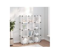 Cubes de rangement 12 pcs avec portes Transparent PP