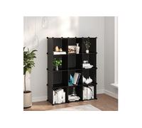 Vidaxl Cubes De Rangement 12 Pcs Noir Pp Noir